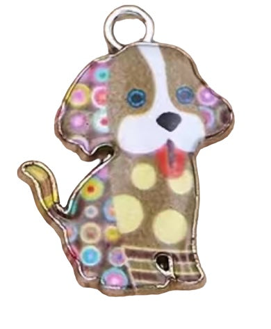 Brown, colorful puppy