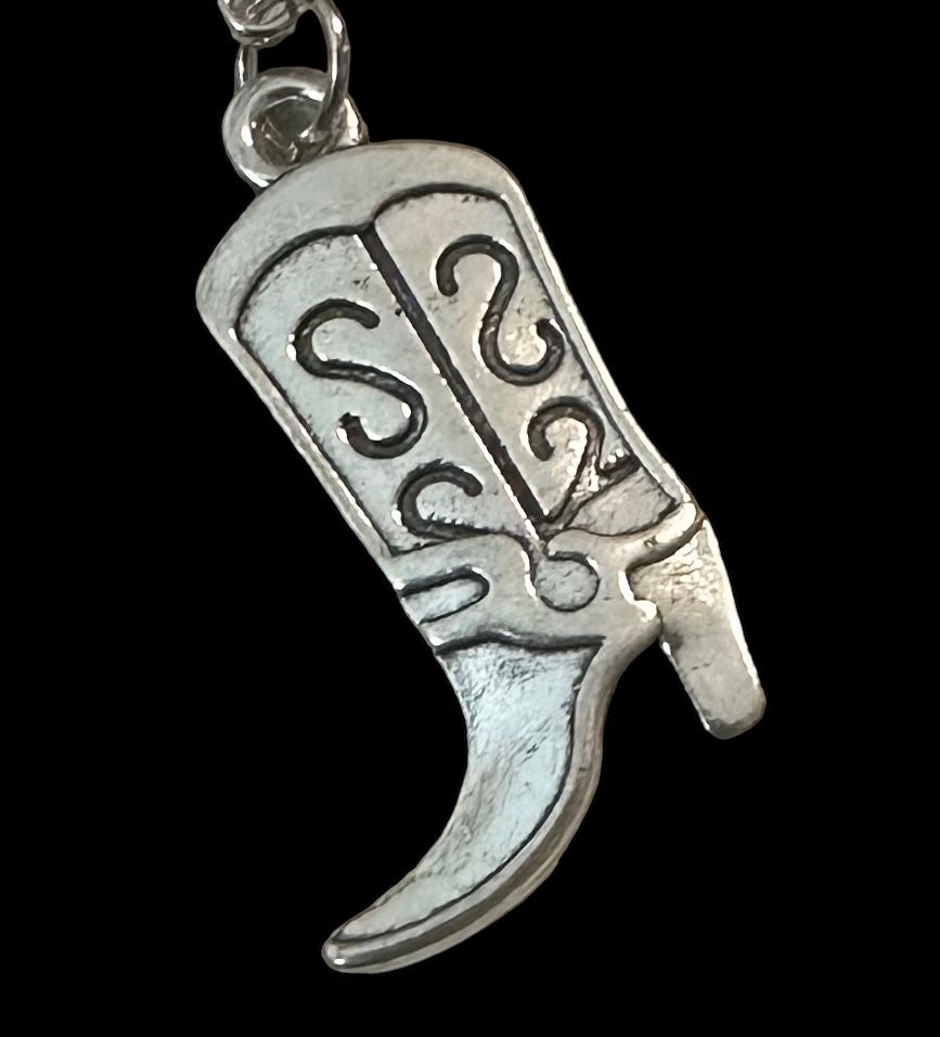 Silver cowboy boot