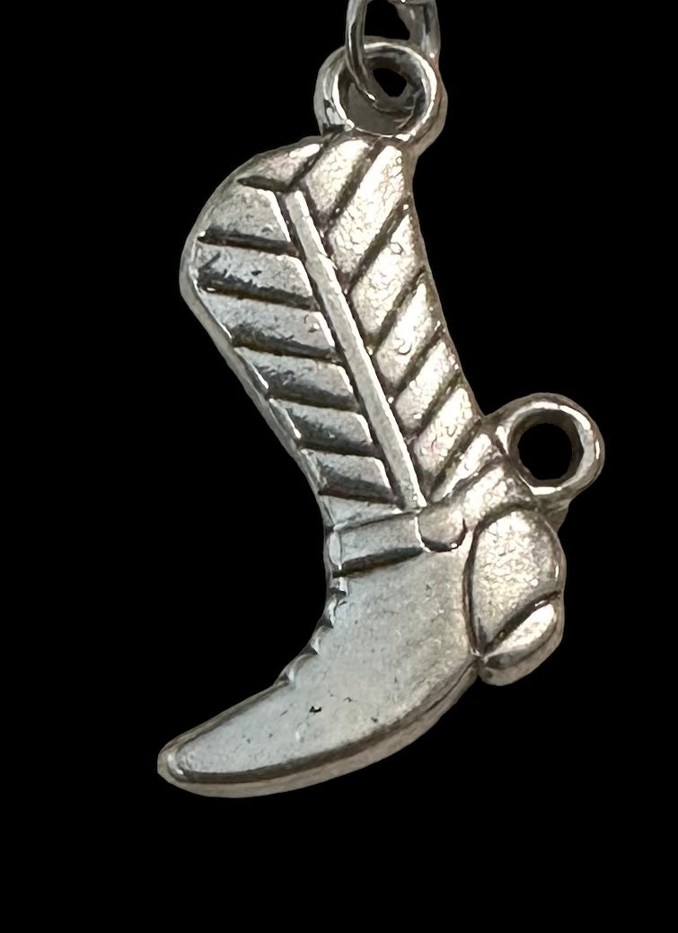 Silver cowboy boot